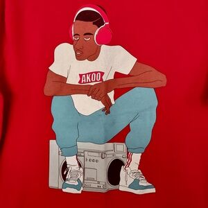 Akoo Red Men's T-shirt Size xxl